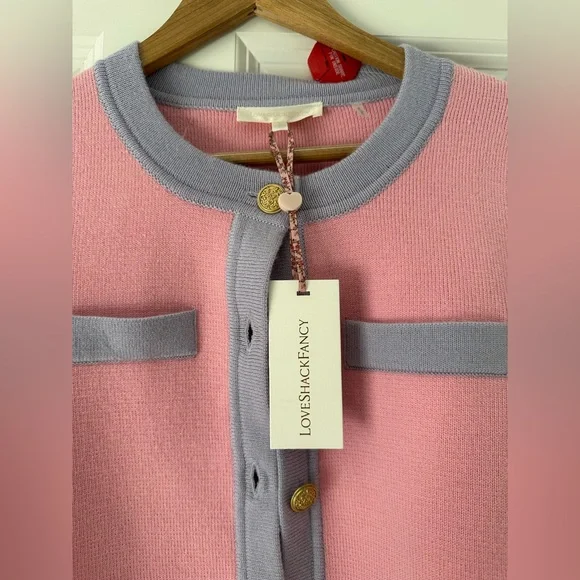 LoveShackFancy Pink and Lavender Cardigan - Picture 6 of 7